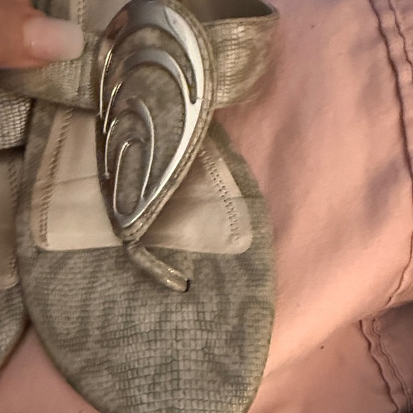 Impo Women's Snakeskin Pattern Sandals with Silver Accents - Picture 4 of 4